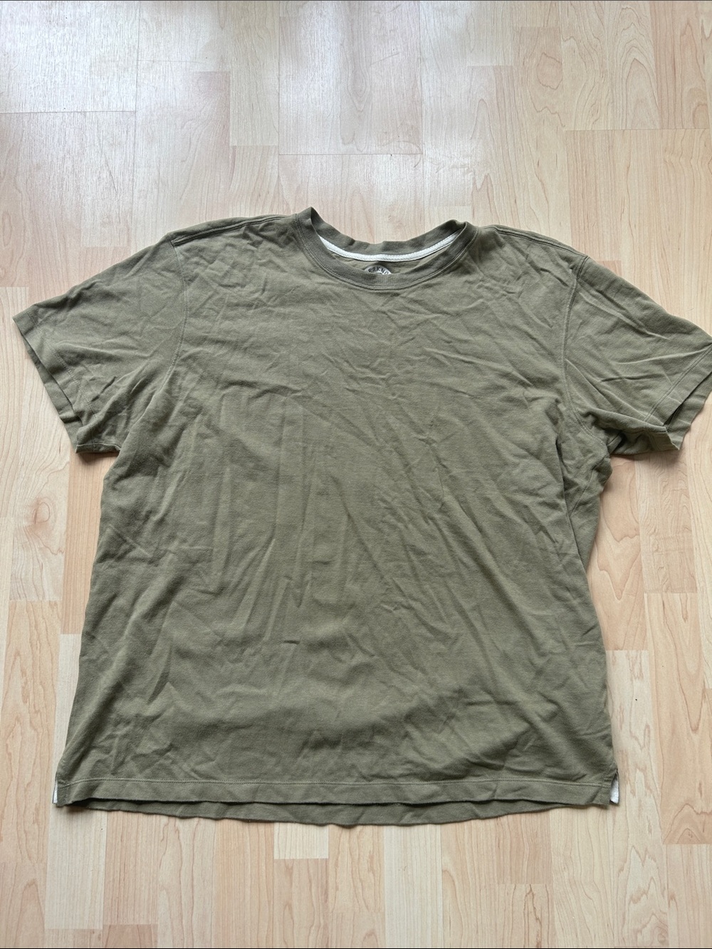 OUTERKNOWN second spin Olive Crewneck Short Sleeve T-Shirt XL organic cotton